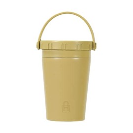 パール金属 タンブラー マグ ボトル カップ コップ 300ml ふた付 ハンドル付 真空断熱 保温 保冷 ドリップ コーヒー 広口 ベージュ カフェマグ トートタンブラー HB-6806