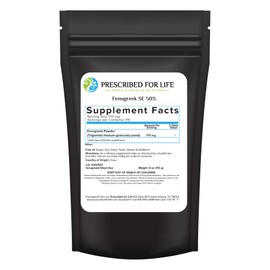 Prescribed For Life Fenugreek Powder 50% UV Saponins, Fenugreek Seed Powder for Natural Hair Health, Methi Seed Supplement, Vegan, Gluten Free, Non GMO (4oz / 113g)