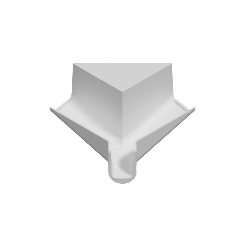 Generic RV Short Corner Rain Gutter Spout, Polar White, 701-024-00024