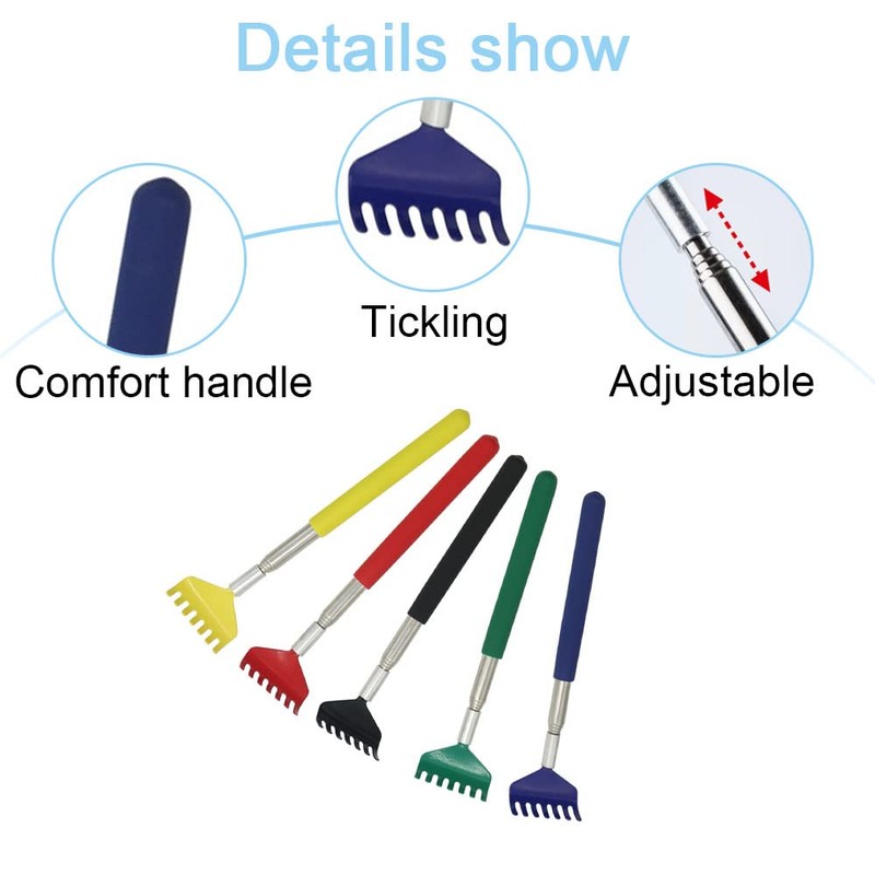 Pack of 4 Portable Extendable Back Scratcher with Telescopic Handle
