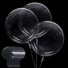 24pcs 24" Bobo Balloons,24 inch Large Clear Bobo Balloons,Round Transparent