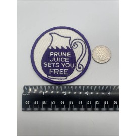 Prune Juice Sets You Free Vintage Patch NOS Hot Rat Rod Biker 70s Funny Jacket