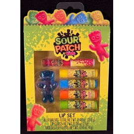 Taste Beauty Sour Patch Kids - Flavor Lip Set - 4 Lip Balms/1 Lip Gloss/1 Molded Lip Gloss