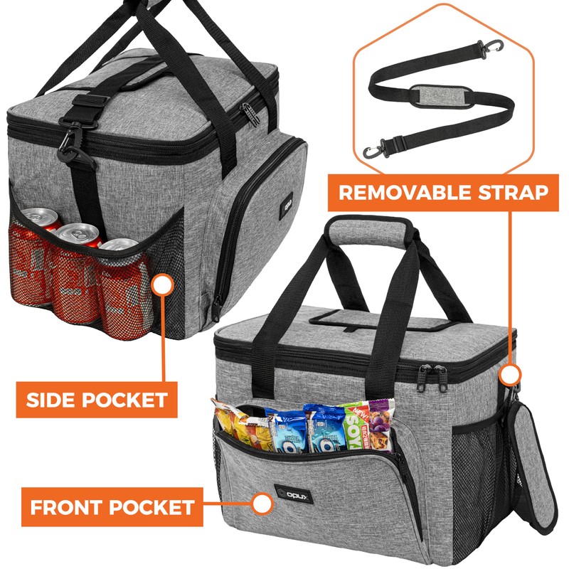 OPUX Soft Cooler Bag, Insulated Collapsible Lunch Cooler Tote for