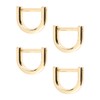 Healifty 4 Pieces Alloy D Ring Setting Bag Ring Semicircular