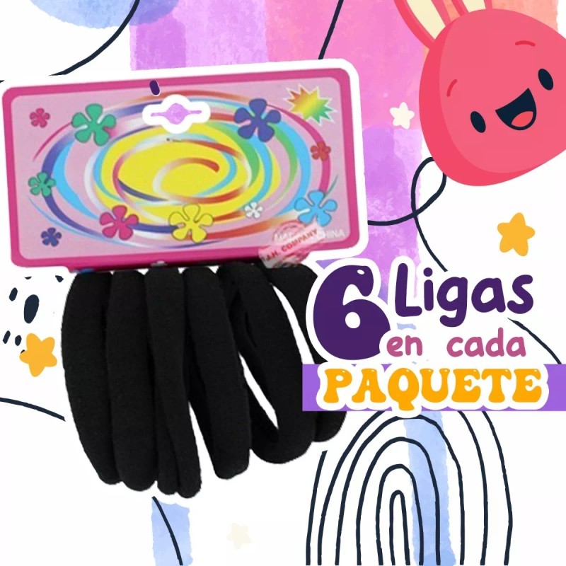 J.H. Company 144 Pcs Liga Para Cabello Donita Accesorio Elastica