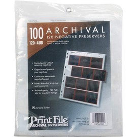 100x Print File 6x7 120 Format Film Negatives Pages Sleeves Archival Preservers