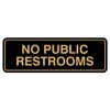 Standard No Public Restroom Wall or Door Sign | Bathroom
