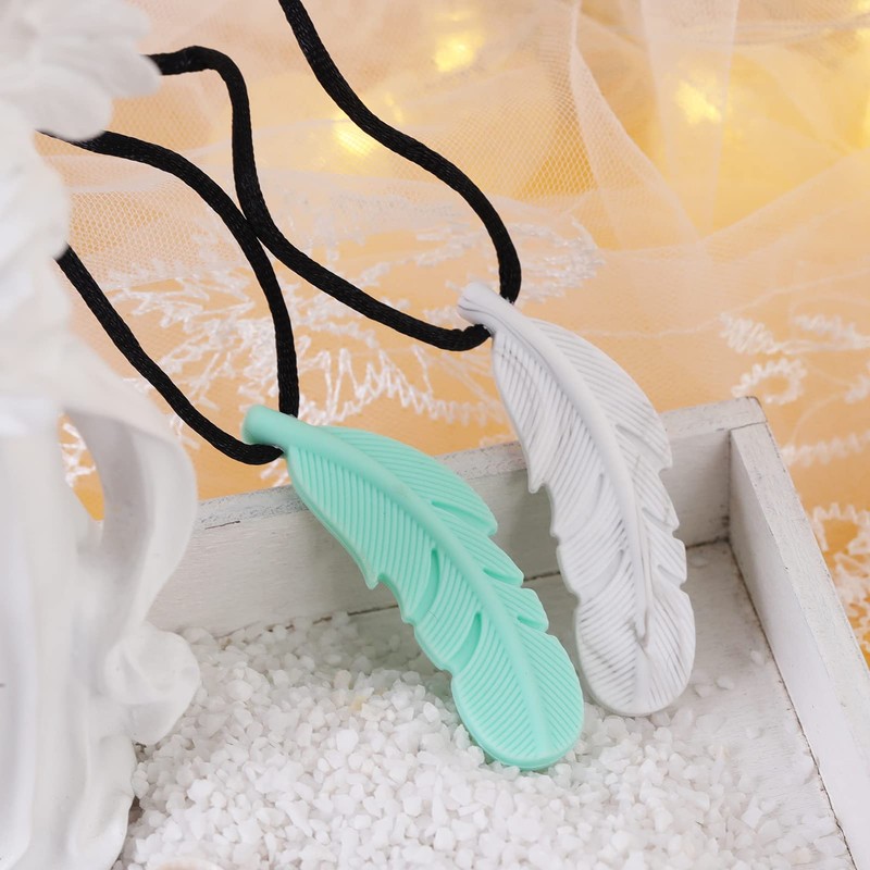 Sensory Chew Necklaces - Creative Feather Pendant Chains for Canada