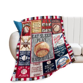 Baseball Blanket Baseball Throws Blanket Sports Lover Gifts Throw Blankets Baseball Decor Soft Cozy Fleece Plush Warm Flannel Bedding Blanket for Men Boys Kids Adults Couch Bed 40"X50"