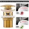 Universal Drain Fitting for Washbasins and Washbasins, Modern Pop-Up Click