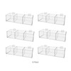 6 Pack Slatwall Basket Clear Acrylic Bin Transparent Plexiglass Organizer