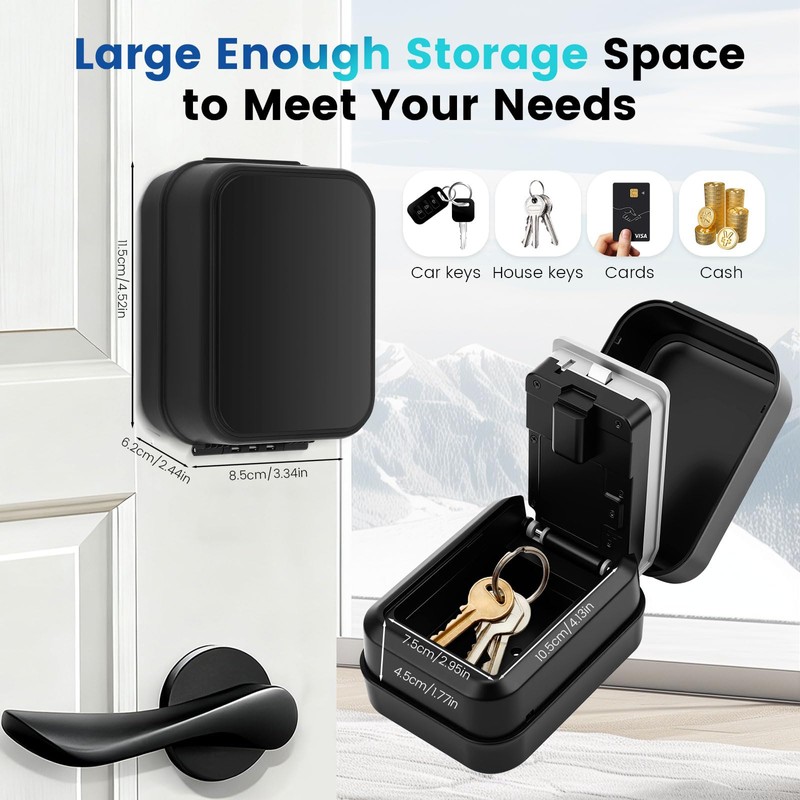 Delousiber Smart Lock Box Key Safe - APP Control &