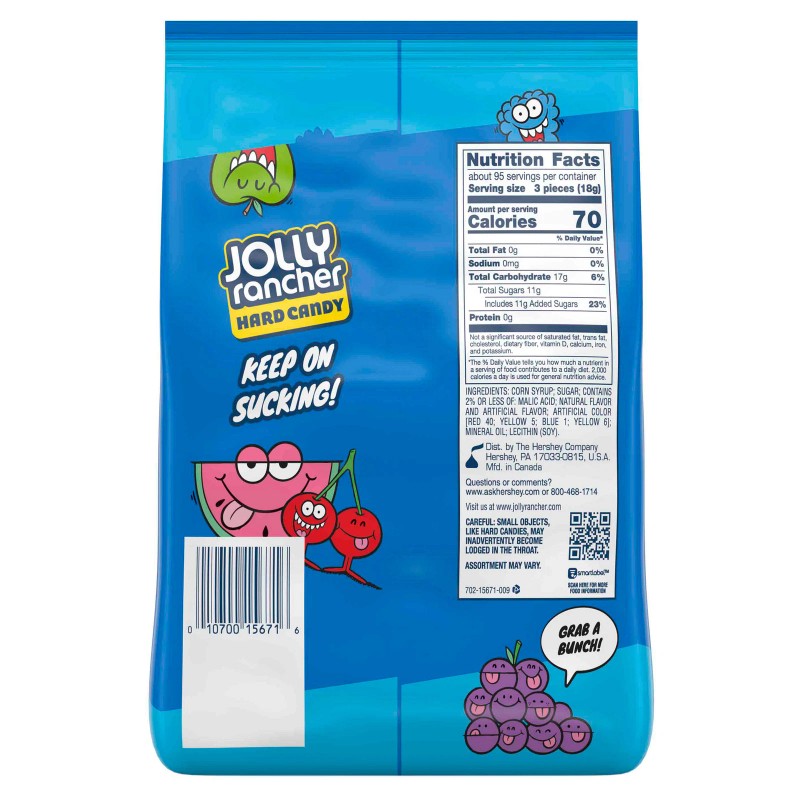 Jolly Rancher Hard Candy, Variety Pack, 80 Oz, 360-Count