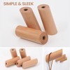 evory 4 Pack Coat Hooks Mounted Rustic Wooden Heavy Duty