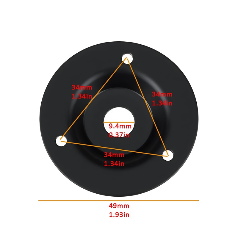 Be In Your Mind 2Pcs 1/4inch Round Mounting Plate Guitar