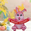 4.9ft Easter Inflatable Bunny Happy Easter Bunny Decoration Outdoor Blow
