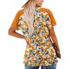 Cute Flower Print Crew Neck Shirt for Women Summer Casual