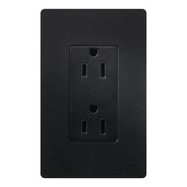 Lutron Claro 15 Amp Duplex Outlet, SCR-15-MN, Midnight