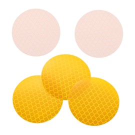 BUGUUYO 30pcs Car Safety Reflective Stickers Round Warning Decals Easy to Apply Remove for Bumper Helmet Bike Boat Tractor