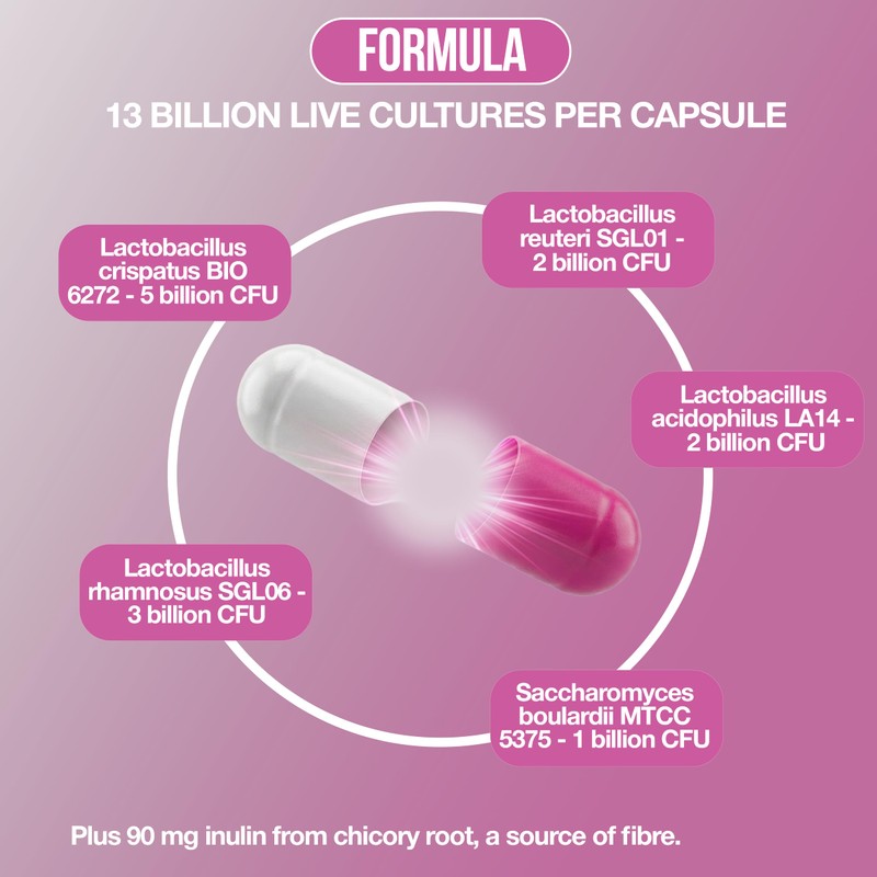 LA.GA Vaginal Probiotics for Women, Intimate Flora, 30 Capsules
