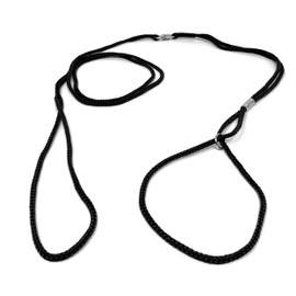 ShowLeine Lead for Dog Exhibition Lead, Black, 3 mm x 120 cm