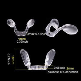 Soft Silicone Glasses Saddle Bridge Eyeglass Nose Pads U Shape and Screwdriver for Sunglasses Reading Glasses