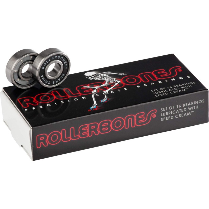 Bones Rollerbones Bearings 16 Pack, Bearing Tool, and a Black