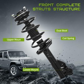 AUTOSAVER88 Front Complete Struts and Rear Shocks Assembly Compatible with 2012-2015 Civic