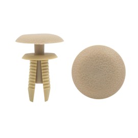 uxcell 50PCS 8mm Beige Truck Car Auto Bumper Fender Plastic Rivets Push in Type Clips