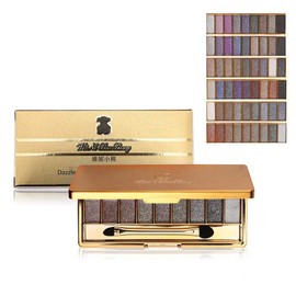 JGB 9 Colors Diamond Bright Colorful Makeup Eye Shadow Palette Set Flash Glitter Eyeshadow with Brush,6 Edition ? (5) Powder