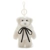 Lily Bear LWGG245332 Women's Plush Key Charm, white