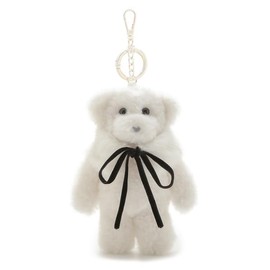 Lily Bear LWGG245332 Women's Plush Key Charm, white