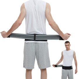 Sacroiliac Belt - SI Joint Belt for Alleviate Sciatica,Joint,Pelvis,Lower Back,Leg and Sacral Nerve Pain Caused by Si Joint Dysfunction -Adjustable Pelvis Hip Belt for Women and Men (Gray 32"-47")