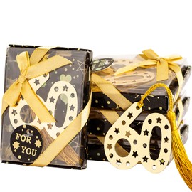 60PCS 60th Birthday Bookmarks for 60th Birthday Party Favors 60th Wedding Anniversaries Souvenirs Favors Gifts Decorations for Guests (60shape)