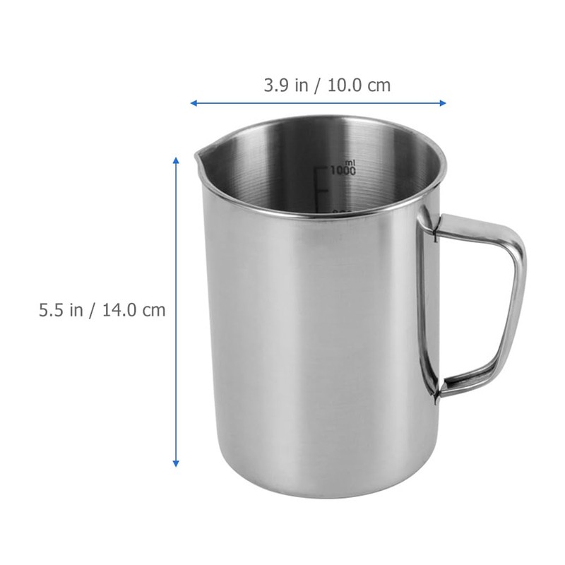 DOITOOL Stainless Steel Measuring Jug with Scale for Laboratory and
