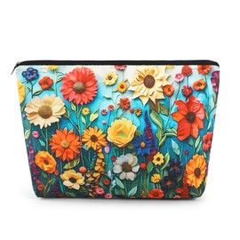 Cosmetic Bag Beauty Makeup Bags Floral Small Portable Pouch Purse Case Toiletry Bag Toiletries Case Multifunctional for Women