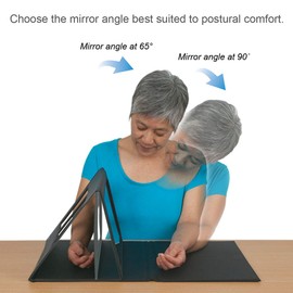 Achieva SMART Mirror Box Therapy, One Hand Use. Mirror Position Adjusts. Cutout for Air Flow and Therapist View for Occupational, Physical Rehab, Phantom Limb Pain, Stroke Rehabilitation, CRPS.