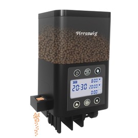Automatic Fish Feeder for Aquarium - 320ml Timer, Moisture-Proof, LCD Display | Precision Auto Feeder for Vacation Fish Tanks, Battery Included | Unique Mechanical Design