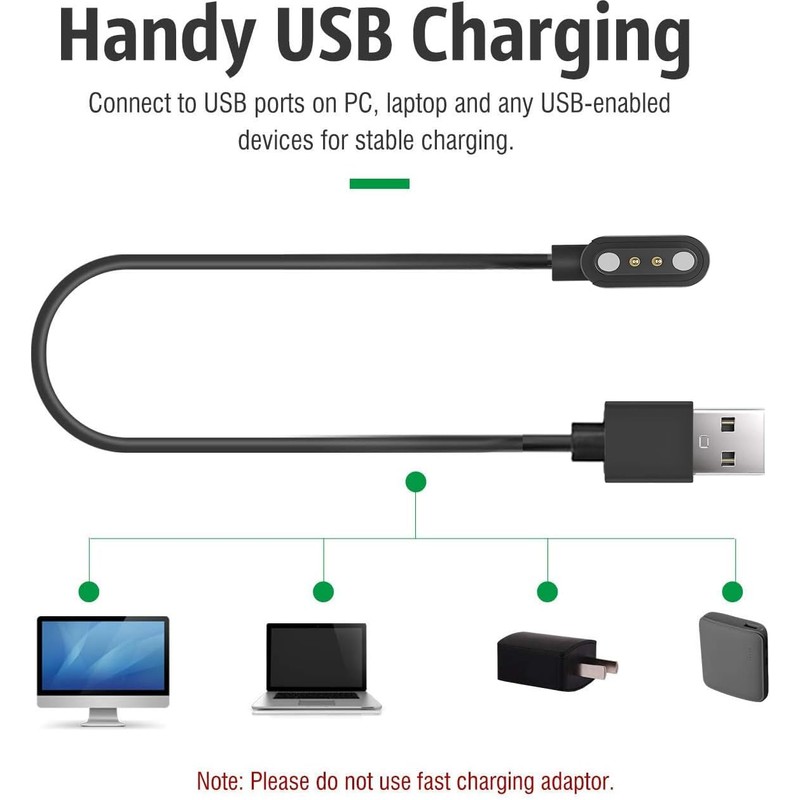 E ECSEM L70 Smart Watch Replacement Magnetic USB Charging Cable