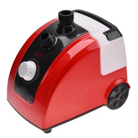 CYTGOUPER 1300w 1.7L Water Tank Standing Clothes Steamer,11 Stalls 8 Large Bore Steam Hole Stand up Steamer,Red ABS Metal Tube Garment Steamer for Clothes with Stand