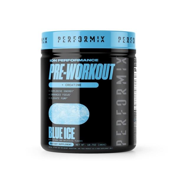 PERFORMIX ION Pre-Workout Powder, Explosive Energy, Enhanced Focus, Elevated Pump (30 Servings, Blue Ice)
