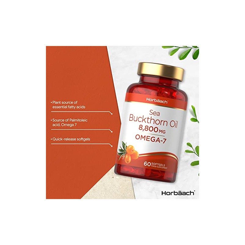Omega 7 Sea Buckthorn Oil Capsules | 8800mg | High