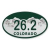 CafePress 26.2 Colo License Plate Oval Car Bumper Sticker
