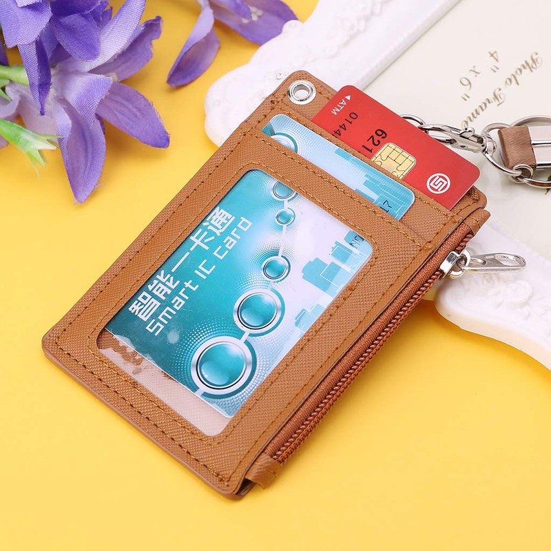 fatteryu Business Credit Card ID Badge Coin Purse Holder Neck