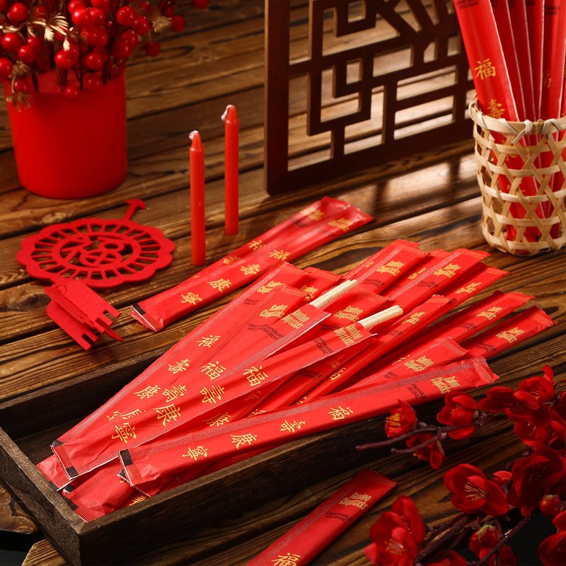 Sabary 1000 Pairs Bamboo Chopsticks Disposable Sleeved and Separated Chop