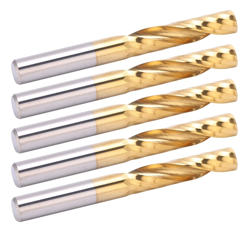 5pcs Professional CNC End Mill Metal Spiral Router Bit Milling