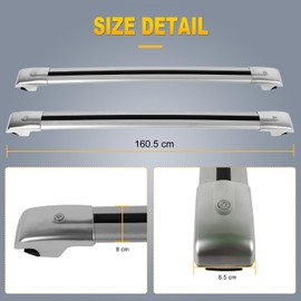 OCPTY Roof Rack Crossbars Fit for GLK250 2013-2015,for GLK280 2009,for GLK300 2010-2015,for GLK350 2009-2015 Cargo Bars for Cargo Carrier Bag