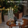 Christmas Tree Flameless Taper Candles with Remote 3 Packs, Battery