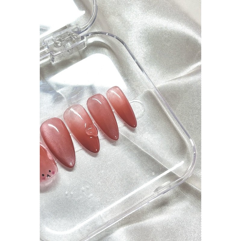 Rabbit Magnet Nail Tips - Coffin / 토끼 자석 네일팁